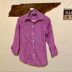 Ralph Lauren Purple 3/4 Length Sleeve Top